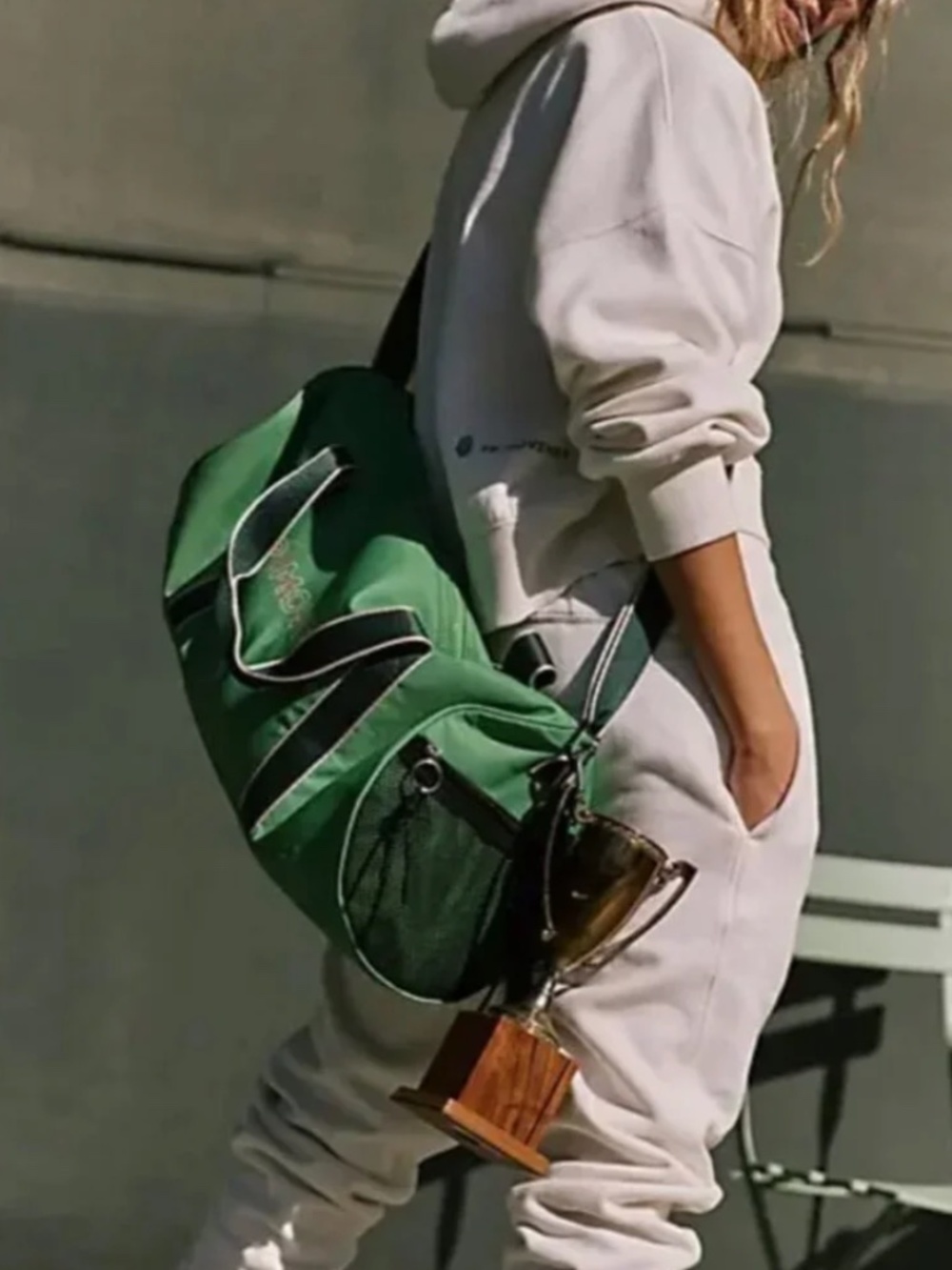 NWT Free People Good Sport Duffle Bag in Heritage Green